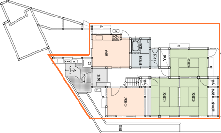 リフォーム前の間取り図